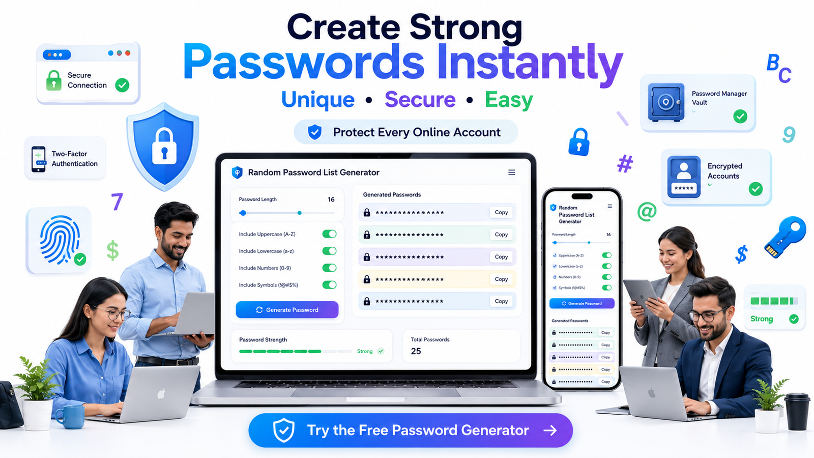 Random Password List Generator for Strong Password Ideas