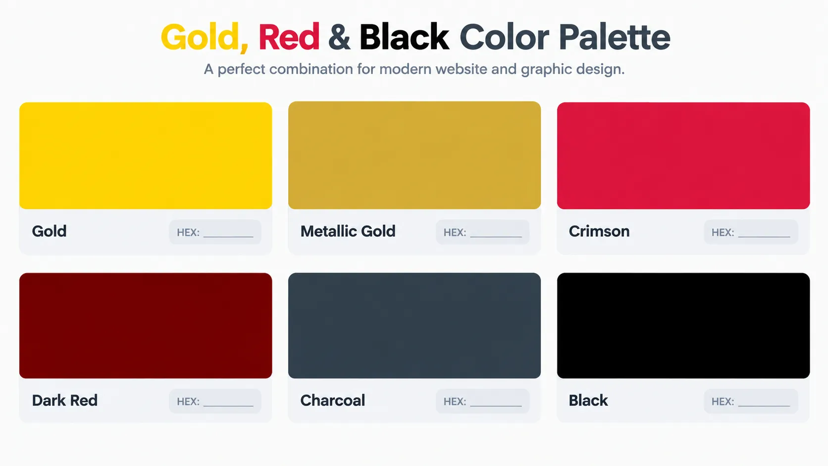 Gold, Red and Black Hex Color Codes | Randomcount